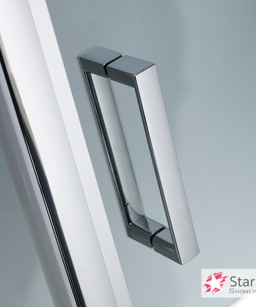 Ημικυκλική καμπίνα ντουζιέρας QUADRANT 90 (87-89εκ.), Starlet Clear Chrome